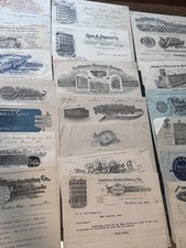 30+ LOT STUNNING ANTIQUE EARLY 1900's Ephemera - BIllheads Bicycles! Toys! WOW