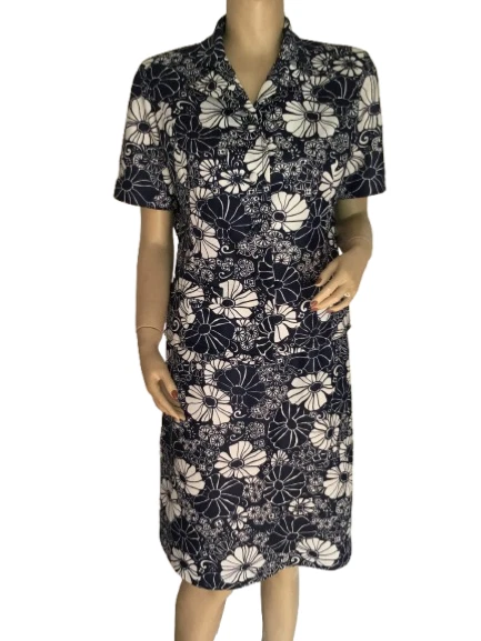 TAILLEUR JUPE VINTAGE A FLEURS DES ANNÉES 1970’S - Photo 1/4