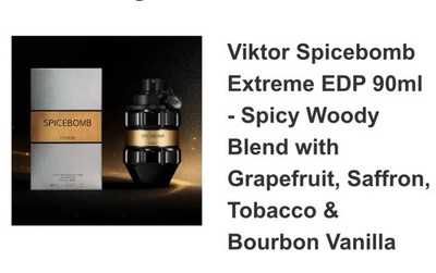 Spicebomb Extreme Eau De Parfum for Men, 3.04fl oz (90ml) Spray By Viktor & Rolf