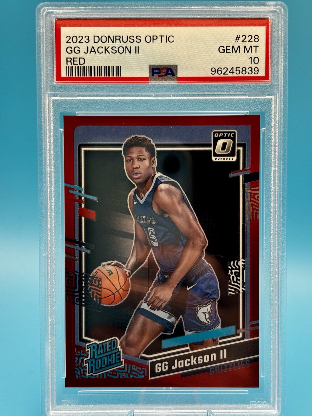 2023-24 Panini Donruss Optic - Rated Rookie GG Jackson #228 Red Prizm /99 (RC)