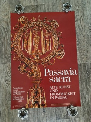 Passavia Sacra Plakat Passau 1975 Vintage Poster 42x60 Ausstellung Poster 