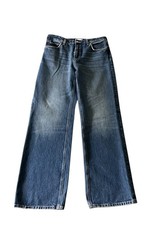 Zara Jeans Wide Leg Medium Wash High Rise Cotton Denim Women  s 12