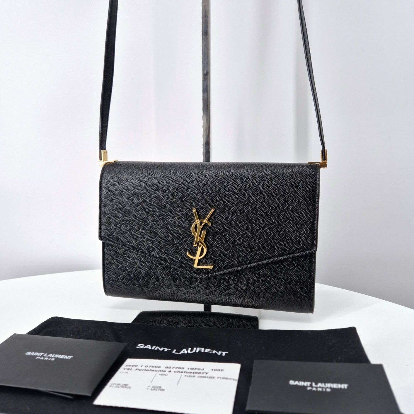 【関税&送料込み】Saint Laurent Uptown Cross Body Bag Saint Laurent Uptown Mini Crossbody Bag Black 607753