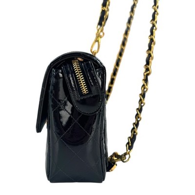 Chanel Vintage Patent Leather Matelasse Chain Backpack | eBay display picture 1