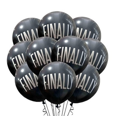 Finally Balloons 12 Count Latex, Decoration For Party Final, Over, Complete, ...