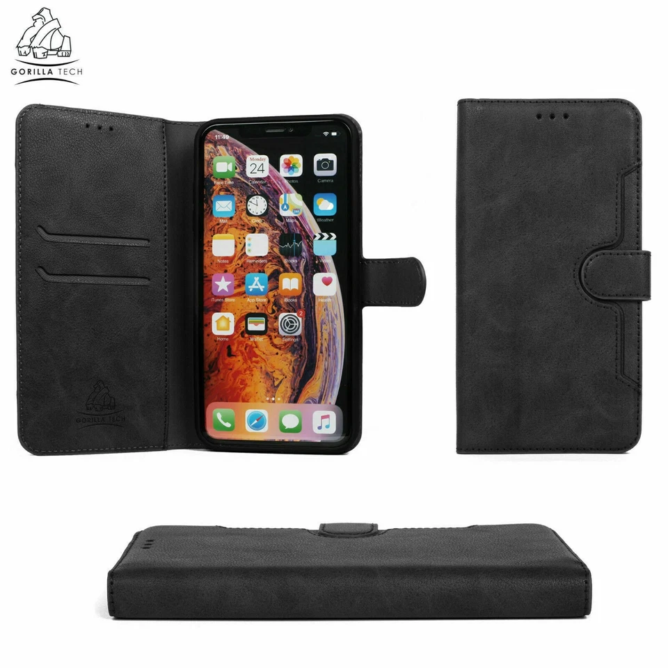 Leather Flip Wallet Case Cover Magnetic Stand Apple iPhone 16 16 Pro 16 Pro Max - Image 4 of 4