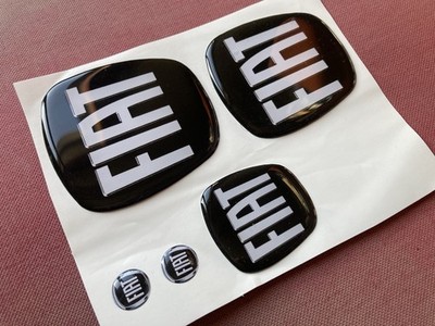KIT WAPPEN FIAT 500/PUNTO/BRAVO...ANT+POST+LENKRAD AUFKLEBER 3D HARZ TUNING