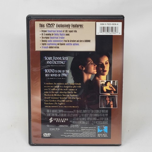 Bound (Unrated DVD, 1996 Complete w/ Insert Rare OOP FREE SHIP - Picture 3 of 3