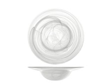 Lot 6 Assiettes Creuses H&H Pasta Alabastro Verre Diamètre 23,5 Cm