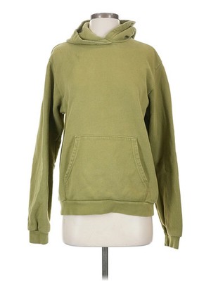 John Elliott Women Green Pullover Hoodie S