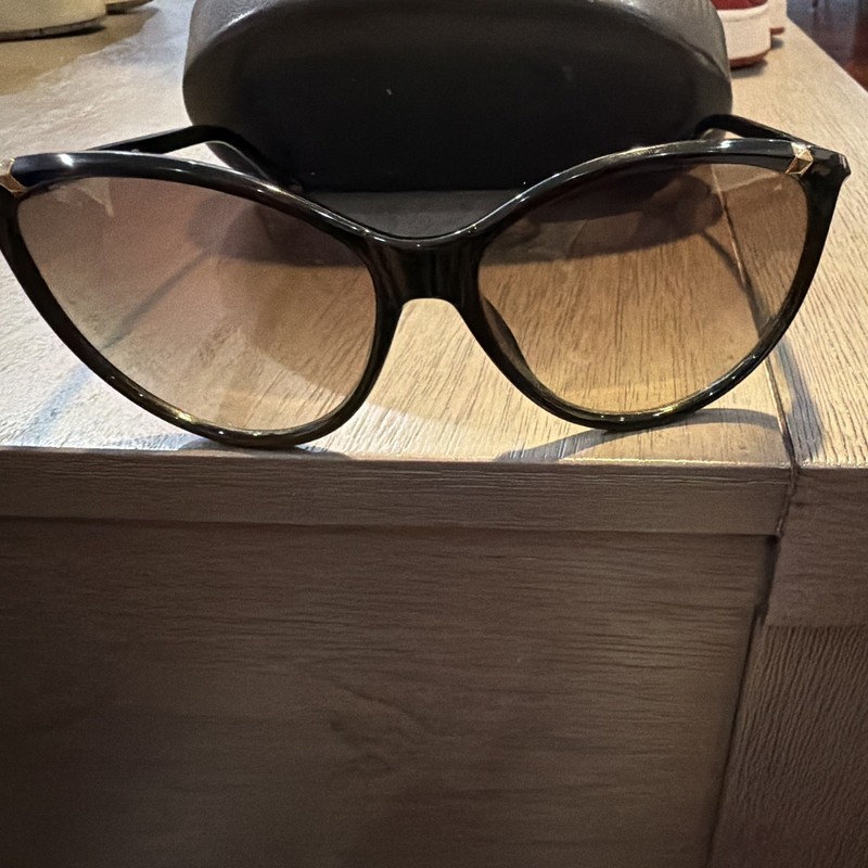 Michael Kors Camila M2285S Oversized Butterfly Sunglasses Black/Brown Gradient