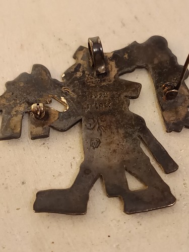 * Massive Azteken Brosche & Anhänger Silber 925 TOP aus Nachlass - Bild 8 von 12