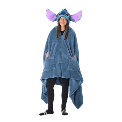 Stitch 43'' x 81'' Adult Hooded Blanket