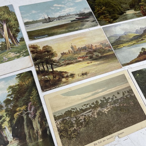 ORIGINAL VINTAGE Souvenir Postcard Letter Mail Lot Illustrate 1900s Junk Scrap 5