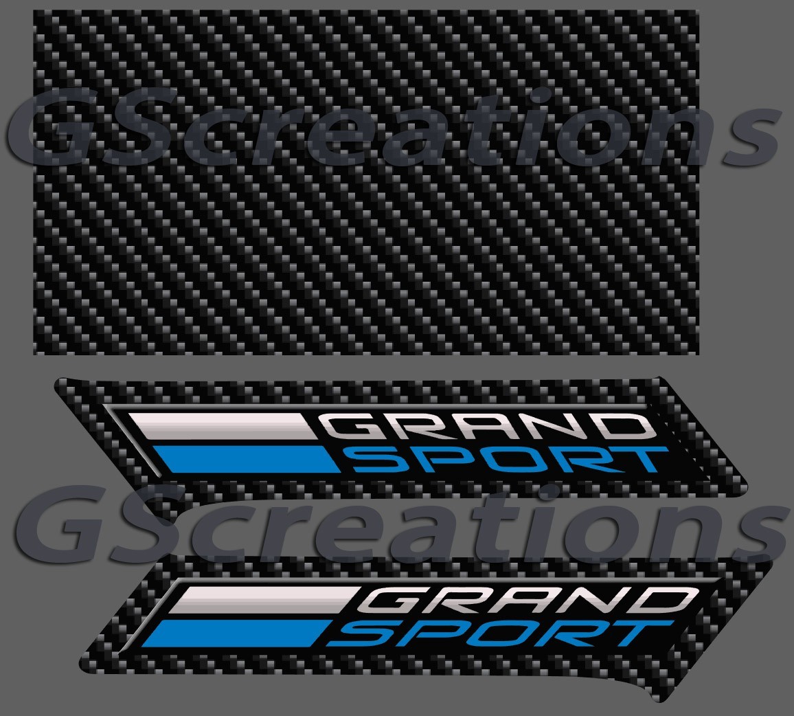 しょーん1PIU1UGUALE3 SPORT G LOGO CS VI C7 Corvette Grand Sport CUSTOM Front Side Vent Emblem Overlay | eBay