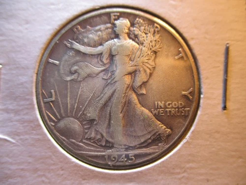 1945 D Liberty Walking Half Dollar 90% Silver Good Coin