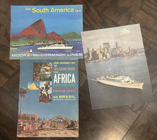 1965 SS Brasil Africa South America Cruise Ship Menus Moore McCormack large deck