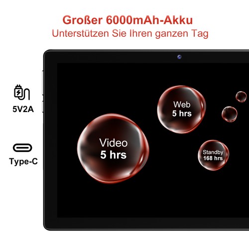 XGODY Tablet 10.1 Zoll Android 14 mit 8GB RAM 32GB ROM Bluetooth Dual Camera - Bild 6 von 13