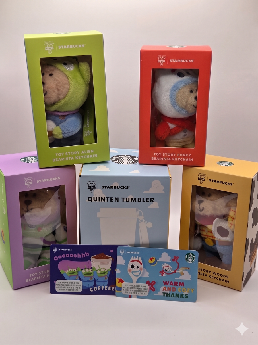 Starbucks Korea 2026 Toy Story 5 MD Buzz Woody Bearista Tumble