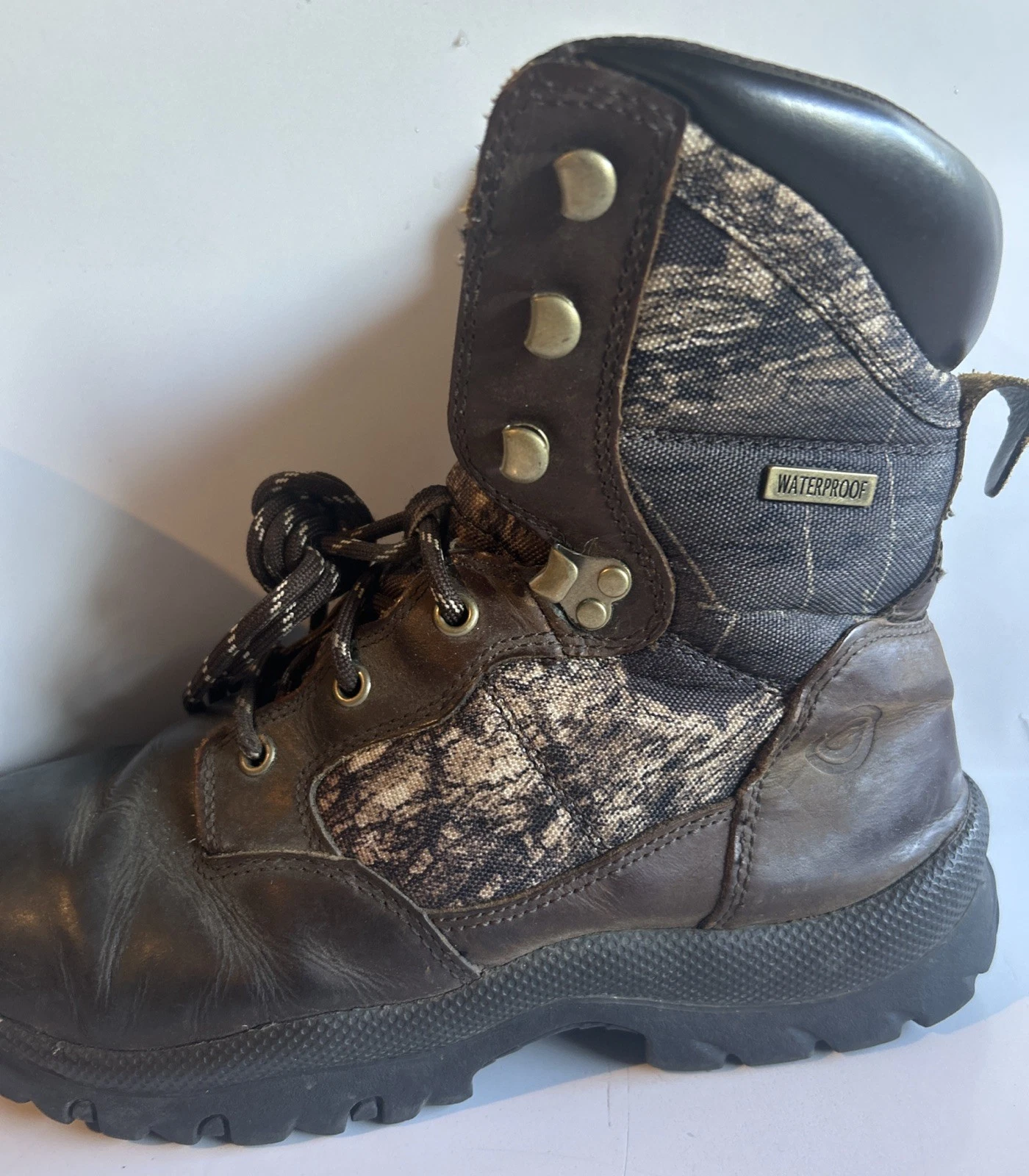Outdoor Gear Waterproof Thinsulate Camouflage Leather Boots, 8.5
