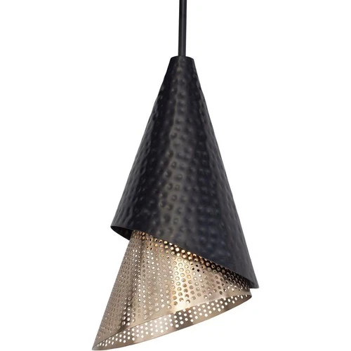 Uttermost 21624 Apollo Mini Pendant Matte Black and Matte Gold - Picture 1 of 9