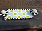 MacKenzie Childs Style Mudpie  Ceramic Dishes Baker, Tray ,butter Chartreuse  — photo 4