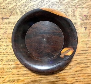 VINTAGE HAND TURNED WOODEN BOWL DATED AND SIGNED