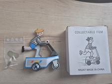 Vintage Blechspielzeug Wind Up Scooter Boy Junge MS 247 OVP Lithografie 80er