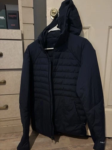 lululemon Hoodie Full Zip Puffer Jacket navy blue image 4