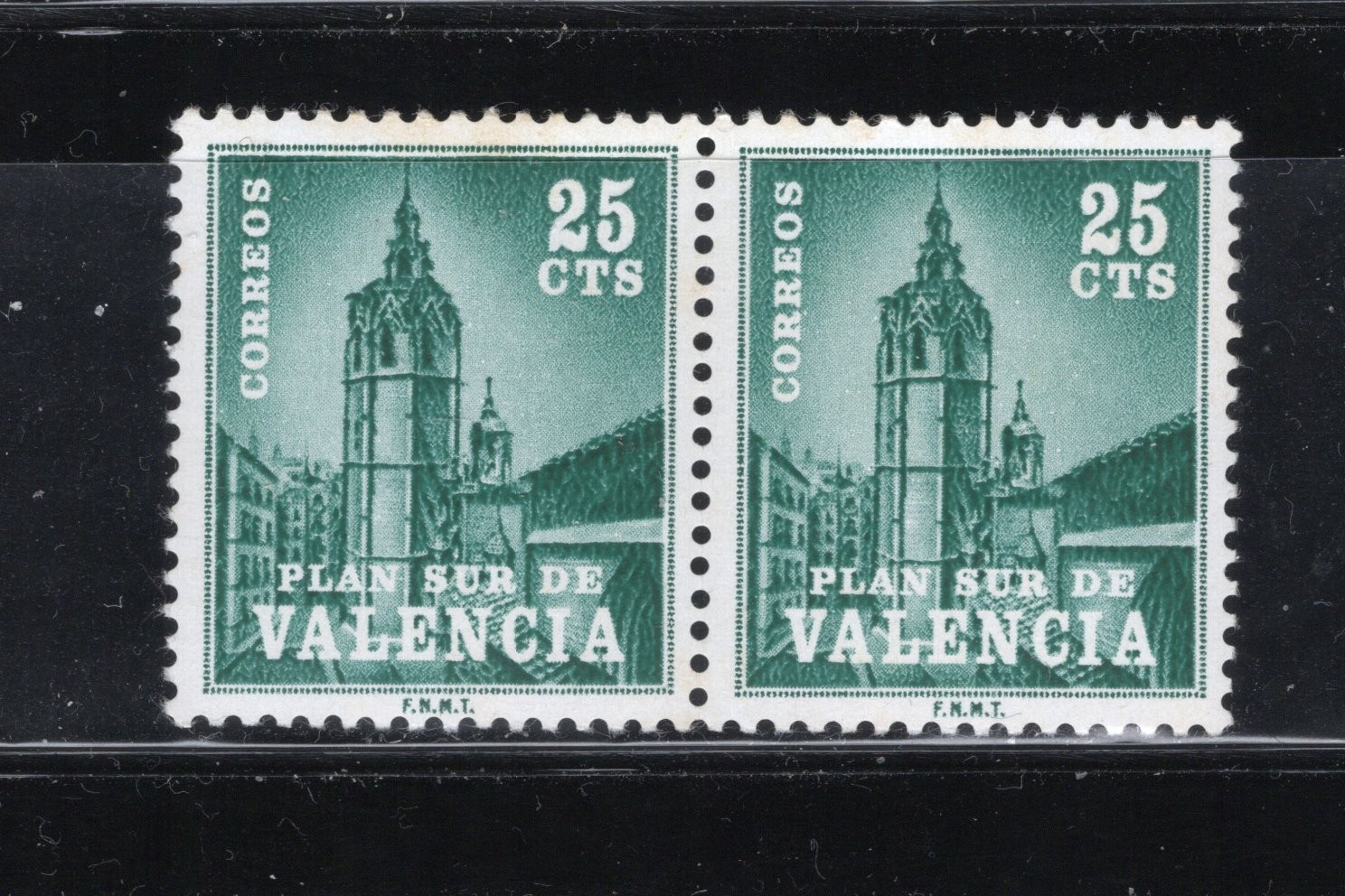 S1142(02)-PAREJA SELLO PLAN SUR VALENCIA ESCUDO 1963 EDIFIL 4 ** MNH