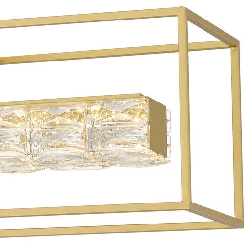 Quoizel PCDZ136 Dazzle 36"W Crystal Linear Chandelier - Black - Picture 10 of 12