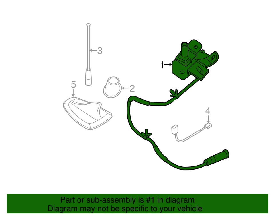 Genuine Nissan Antenna 28206-EA000 - Image 2 of 3