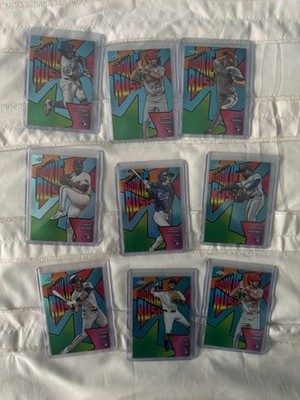 2025 Topps Chrome: Rookie Rush lot Kim, Acuna, Saggese, Rocker, Lowder, 9 total