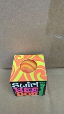 Needoh Nee Doh Teenie - Sensory Squeeze Toy - Mini Groovy Glob - Orange Swirl