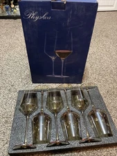 Physkoa Smoky Wine Glasses Set Of 6 - Modern 9.5” Tall
