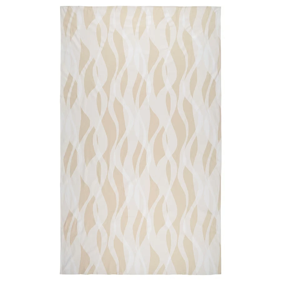 New IKEA KRUSTISTEL Tablecloth White Light Beige Patterned 57" x 94" 005.842.24 - Image 4 of 4