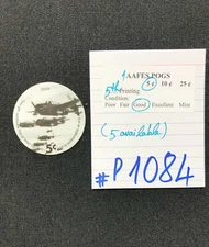 AAFES POGS, 5th Series/Printing,1 POGS, 5¢, #P1084, GOOD