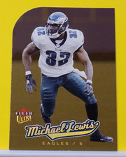 2005 Fleer Ultra Gold Medallion #109 MICHAEL LEWIS Football Insert Card (EAGLES)