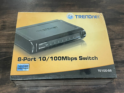 TRENDnet TE100-S8 8-Port 10/100Mbps Fast Ethernet Switch NEW (N5)