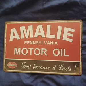 Amalie Oil Sign | eBay