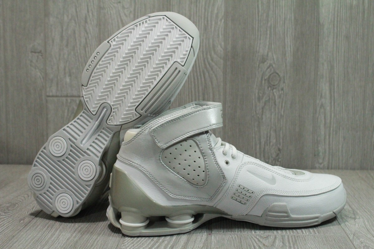 New Rare Vintage Nike Shox Elite TB White Basketball Shoes 