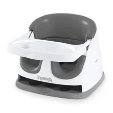 Ingenuity Baby Base 2-In-1 Booster Feeding and Floor Seat with Self-Storing Tray