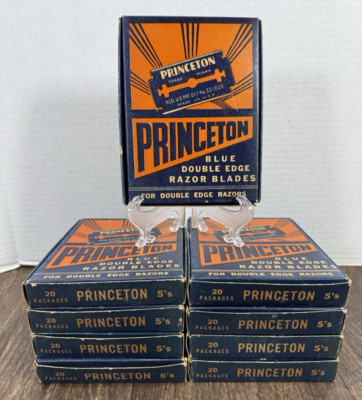Princeton Shaving Razor Blades Advertising Store Counter Box 20 Packs New York