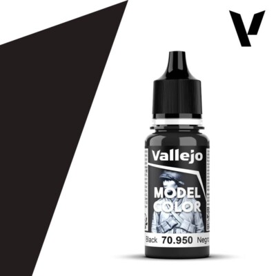 VALLEJO Farbe MODEL COLOR 70.950 Schwarz matt 18 ml 770950