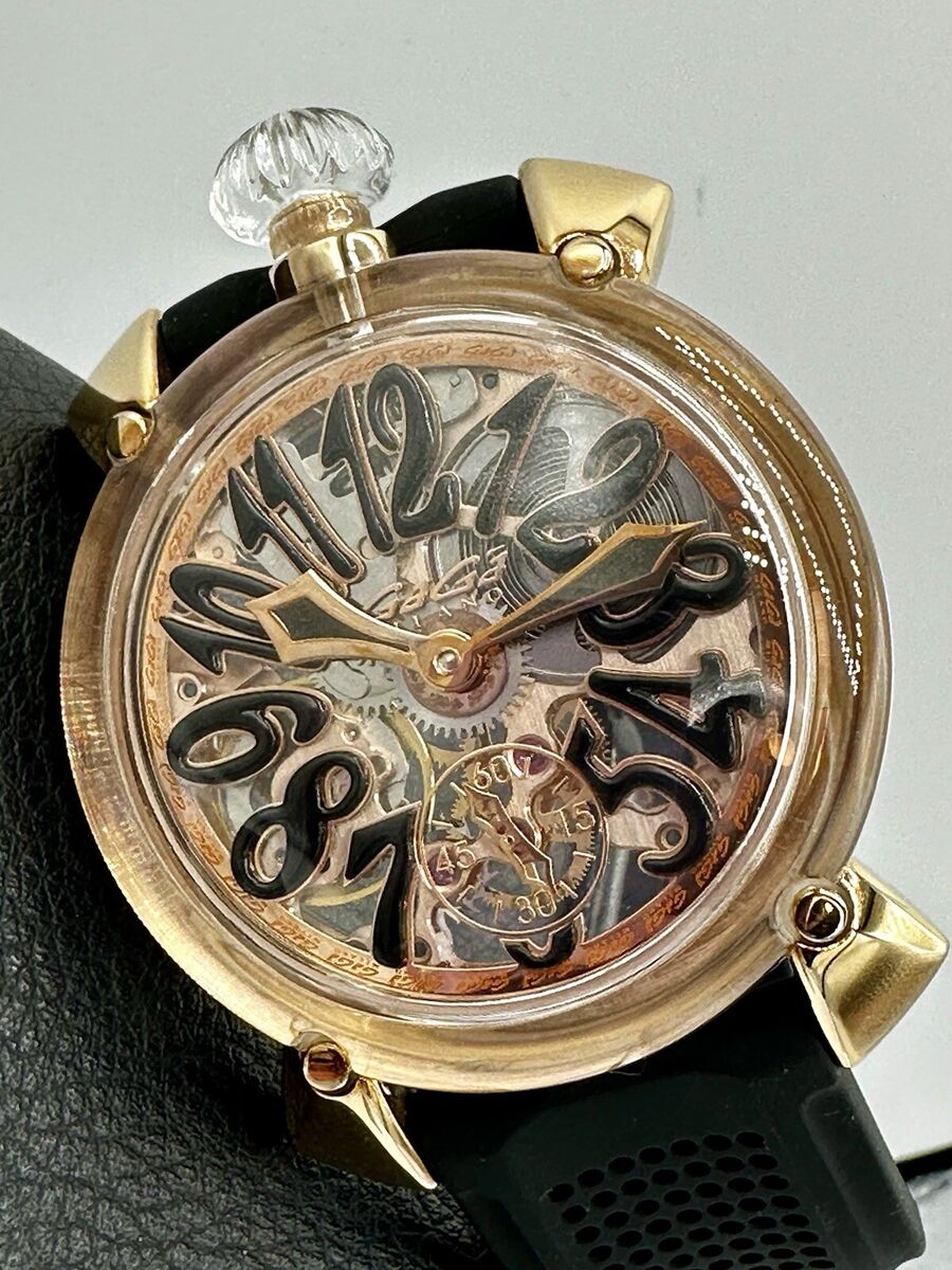 GaGa Milano Manuale 48 Crystal Rose Gold Plate Swiss ETA GaGa Milano Manuale 48 Crystal Rose Gold Plate Swiss ETA