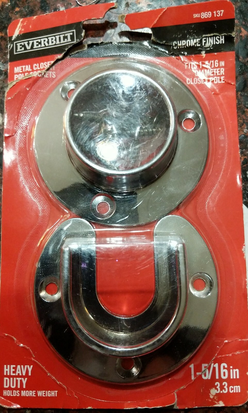 NEW Everbilt 869137 Metal Closet Pole Sockets 15/16" *FREE SHIPPING* eBay