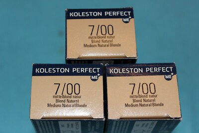3x60ml WELLA koleston perfect HAARFARBE 7/00 mittelblond natur intensiv NEU