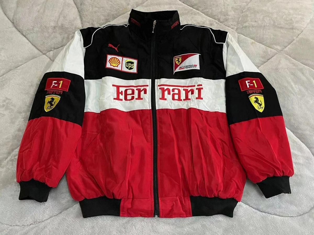 New Red Black Embroidery FERRARI EXCLUSIVE JACKET suit team racing