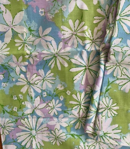 FULL Flat Sheet,2 Pillowcase,St Mary’s DREAM GARDEN Lime,Blue Daisy Flower Power - Picture 13 of 16