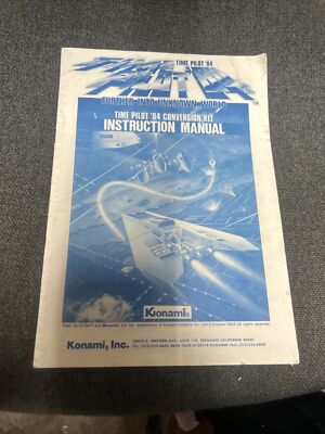 Konami TIME PILOT  84 Arcade Video Game Manual - good used original